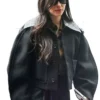 New York City Mikey Madison Leather Black Jacket