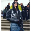 PFW 2026 Camilla Araujo Dove Print Leather Jacket