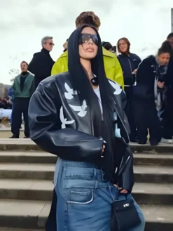 PFW 2026 Camilla Araujo Dove Print Leather Jacket