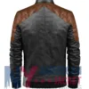 Padded Maverick Leather Two-Tone Bomber Jacket