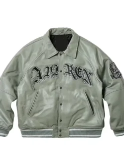 Palace x Avirex Grey Varsity Jacket