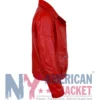 Paris 2026 Chris Brown Red Leather Jacket