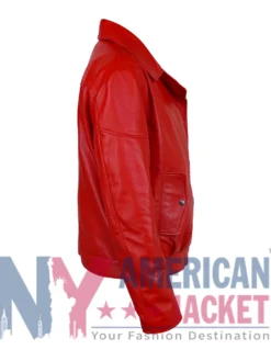 Paris 2026 Chris Brown Red Leather Jacket
