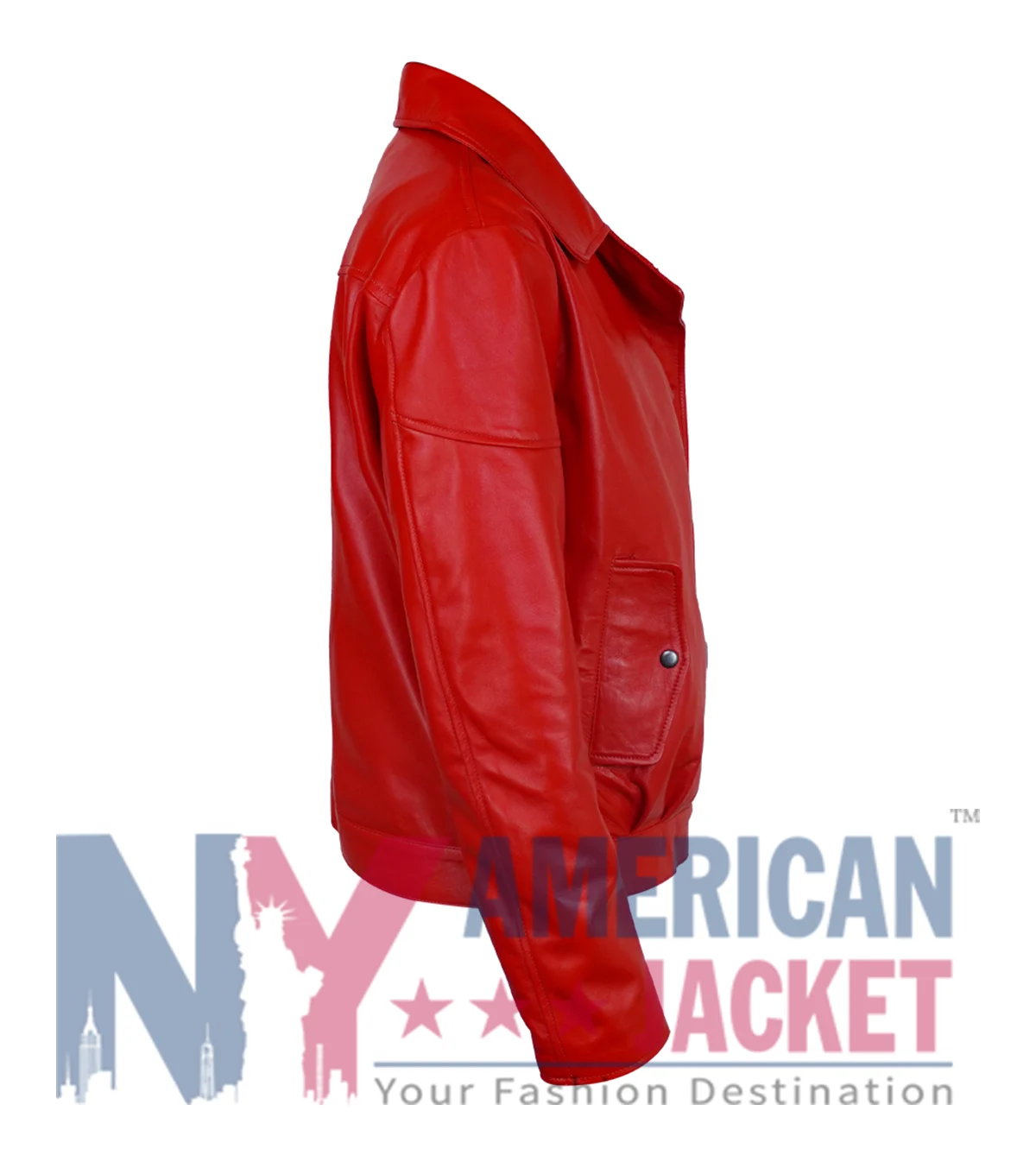 Paris 2026 Chris Brown Red Leather Jacket