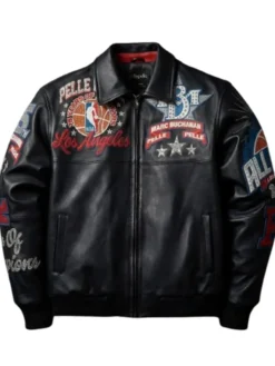 Pelle Pelle x All Star Los Angeles Black Leather Jacket For Sale 