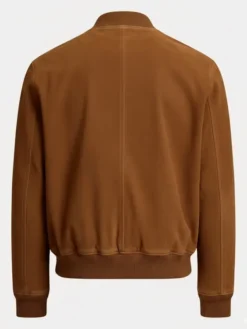 Polo Ralph Lauren Brown Suede Bomber Jacket For Sale