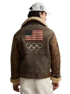 Polo Ralph Lauren Team USA Flight Leather Jacket