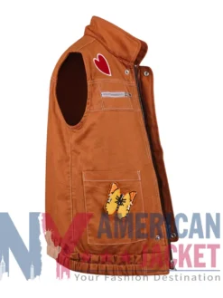Punky Brewster Soleil Moon Frye Brown Cotton Vest