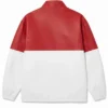Red and White Two Tone Motorcycle Bomber Jacket
