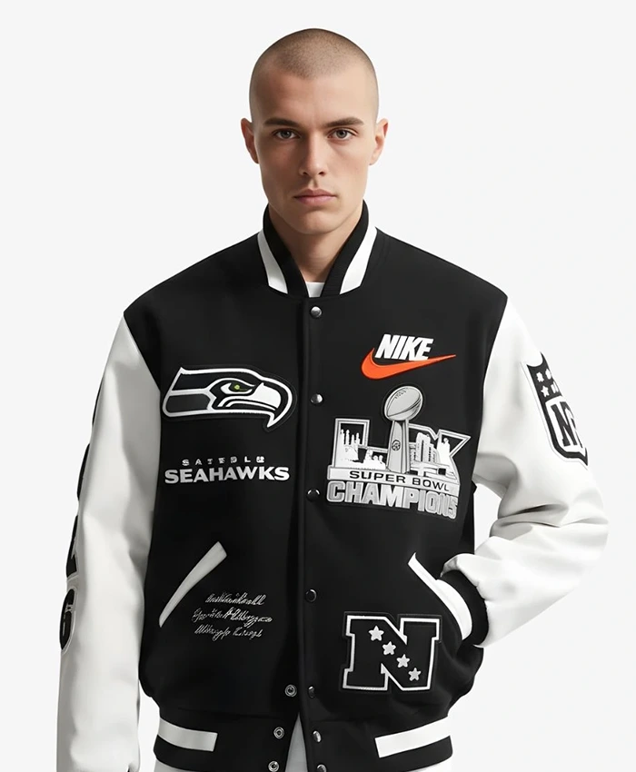 Seattle Seahawks x Nike Super Bowl Destroyer Champions Jacket