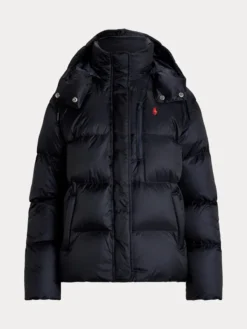 Shop Ralph Lauren Blue Puffer Jacket 