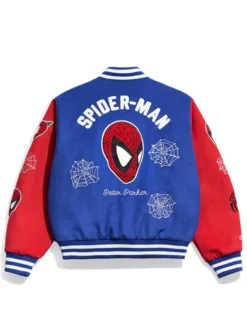 Spider Man Red And Blue Varsity Jacket