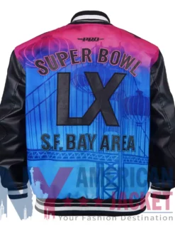 Super Bowl 2026 LX Black Varsity Jacket