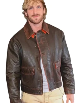 Super Bowl 2026 Logan Paul Leather Jacket