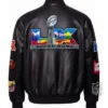Super Bowl Black Leather Jacket