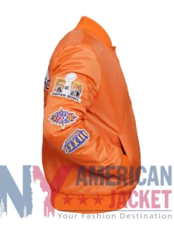 Super Bowl Denver Broncos Satin Orange Jacket