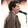 Super Bowl LX Charlie Puth Brown Leather Jacket