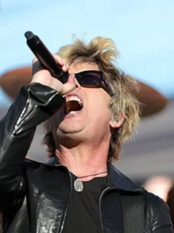 Super Bowl LX Green Day Black Leather Jacket