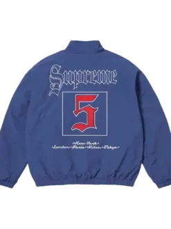 Supreme Old English Track Blue Jacket
