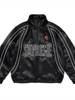 Supreme Pullover Satin-Trim Jacket