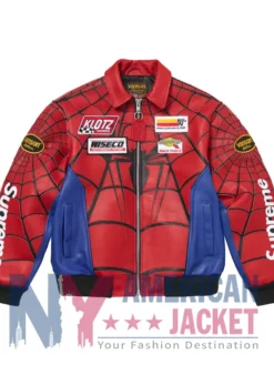 Supreme x Vanson Spiderman Jacket | Real Leather | Red & Black
