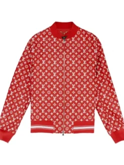 Supreme x Louis Vuitton Leather Baseball Jacket