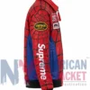 Supreme Spider-Man red and black leather jacket