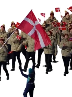 Team Denmark Puffer Hooded Jacket