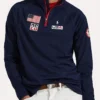 Team USA Pullover Quarter Zip Navy Jacket