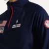 Team USA Quarter Zip Pullover Navy Jacket