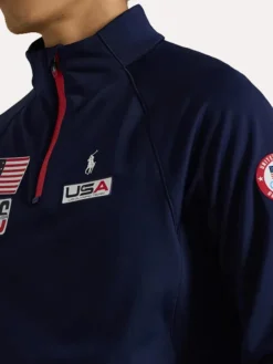 Team USA Quarter Zip Pullover Navy Jacket