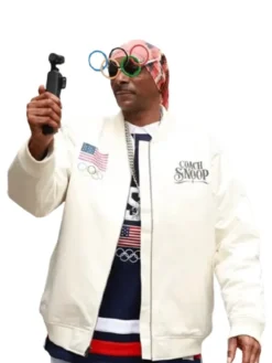 Team USA Snoop Dogg White Bomber Jacket