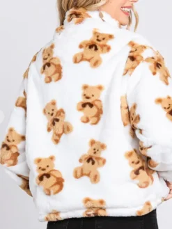 Teddy Bear Fur Zip Jacket Sherpa