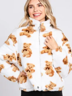Teddy Bear Sherpa Fur Zip Jacket