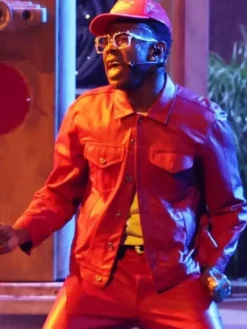 Tyler The Creator Grammy 2026 Red Leather Jacket