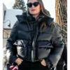 US 2026 Maria Sharapova Puffer Black Jacket