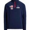 USA Team Pullover Quarter Zip Navy Jacket