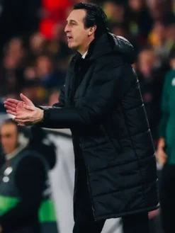 Unai Emery Black Puffer Hooded Coat