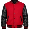 Valentines Day Red And Black Varsity Jacket