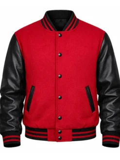 Valentines Day Red And Black Varsity Jacket