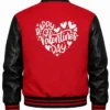Valentine's Day Red And Black Varsity Jackets