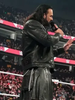 WWE Raw Drew McIntyre Black Leather Jacket For Sale
