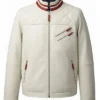 White Quilted Motorcycle Jacket