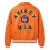 avirex icon bomber leather orange jacket