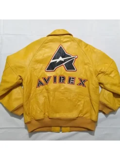 avirex leather yellow jacket