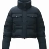 black puffer jacket