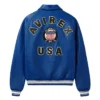 blue avirex icon leather jacket