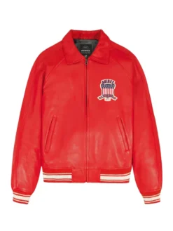 red avirex icon jacket
