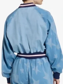Adidas SST Denim Graphic Varsity Bomber Jacket