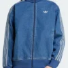 Adidas Women's Denim Firebird Track Lifestyle Jacket